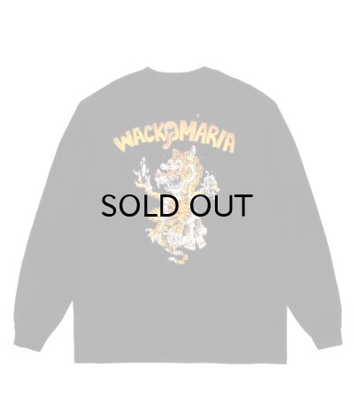 画像1: WACKO MARIA (TIM LEHI / WASHED HEAVY WEIGHT CREW NECK LONG SLEEVE T-SHIRT TYPE-1) BLACK