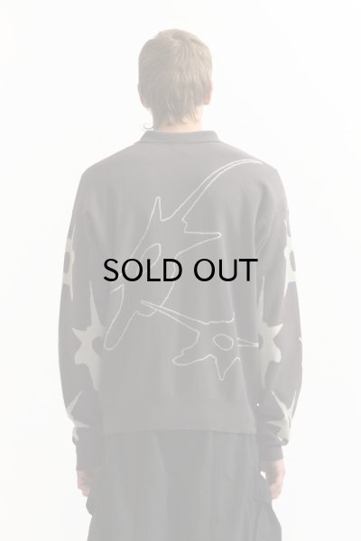 画像2: P.A.M. (CELESTIAL KNITTED POLO SWEATER) GREY