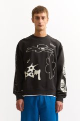 P.A.M. (ICONS CREW NECK SWEAT) BLACK