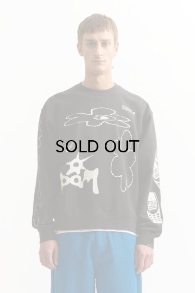 画像1: P.A.M. (ICONS CREW NECK SWEAT) BLACK