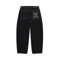 BLACK EYE PATCH (STENCIL LOGO EXTRA BAGGY JEANS) BLACK
