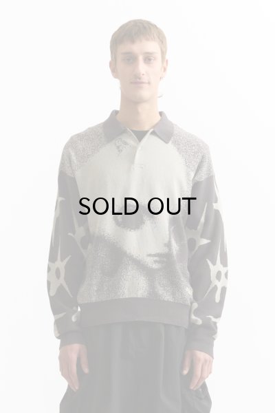 画像1: P.A.M. (CELESTIAL KNITTED POLO SWEATER) GREY