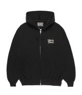 WACKO MARIA (HEAVY WEIGHT FULL ZIP HOODED SWEAT SHIRT) BLACK