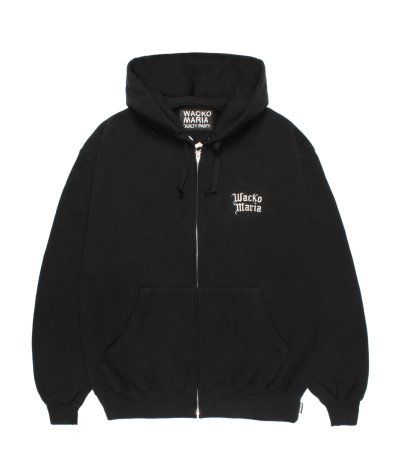 画像1: WACKO MARIA (HEAVY WEIGHT FULL ZIP HOODED SWEAT SHIRT) BLACK