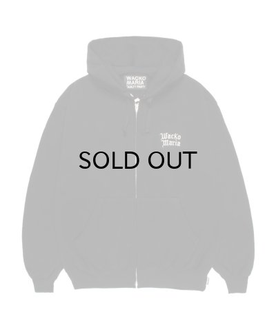 画像1: WACKO MARIA (HEAVY WEIGHT FULL ZIP HOODED SWEAT SHIRT) BLACK
