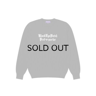画像1: BLACK EYE PATCH (PRET-A-PORTER KNIT CREW SWEATER) BLACK