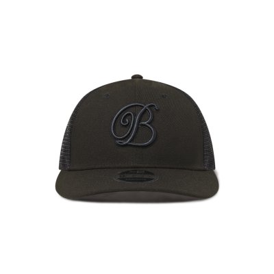画像1: BLACK EYE PATCH (B EMBLEM NEW ERA MESH CAP) BLACK