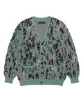 WACKO MARIA (DIGITALCAMO JACQUARD CARDIGAN) GREEN
