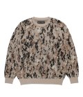 WACKO MARIA (DIGITALCAMO JACQUARD SWEATER) BEIGE