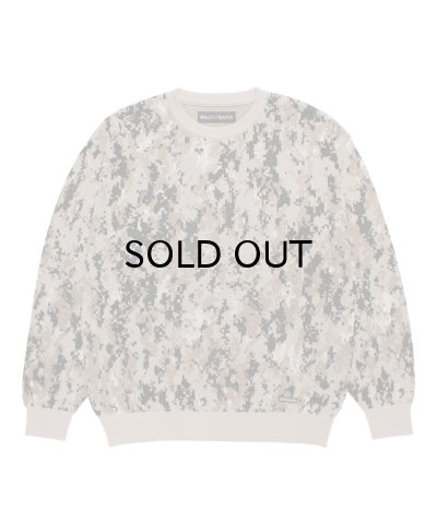 画像1: WACKO MARIA (DIGITALCAMO JACQUARD SWEATER) BEIGE