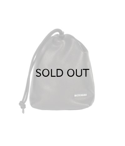 画像1: WACKO MARIA (LEATHER POUCH) BLACK