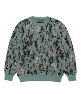 WACKO MARIA (DIGITALCAMO JACQUARD SWEATER) GREEN