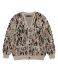 WACKO MARIA (DIGITALCAMO JACQUARD CARDIGAN) BEIGE