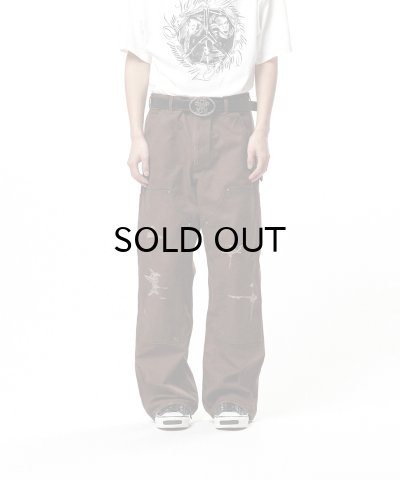 画像1: KAMIYA (BORO Duck Painter Pants) BROWN