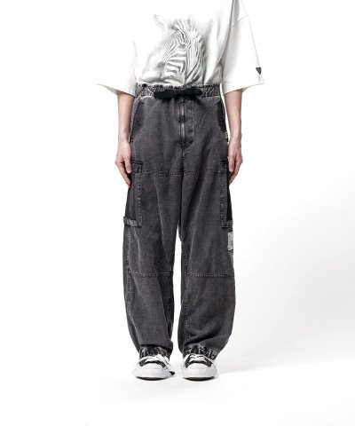 画像1: Maison MIHARA YASUHIRO (Cotton Satin Cargo Pants) BLACK