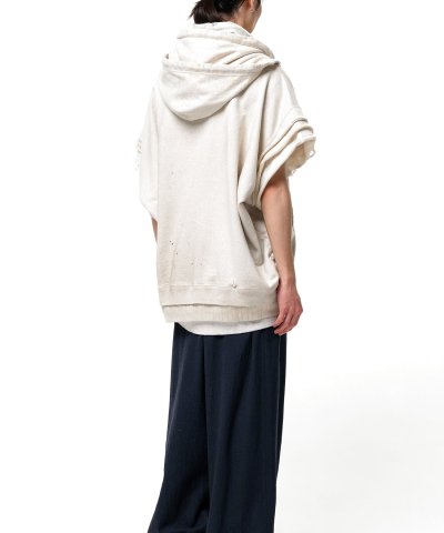 画像2: Maison MIHARA YASUHIRO (Triple Layered Zip-up Sweat Vest) WHITE