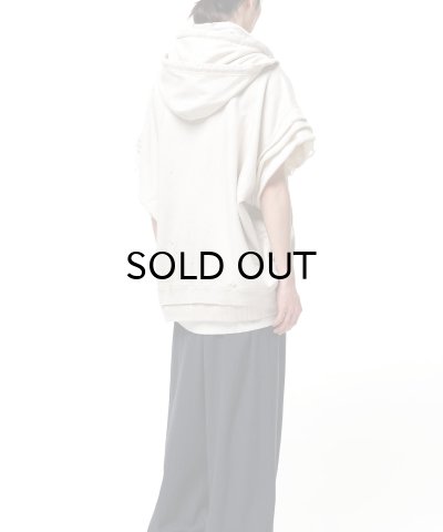 画像2: Maison MIHARA YASUHIRO (Triple Layered Zip-up Sweat Vest) WHITE