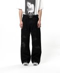 KAMIYA (BORO Duck Painter Pants) BLACK