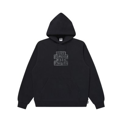 画像1: BLACK EYE PATCH (DAMAGED OG LABEL HOODIE) BLACK
