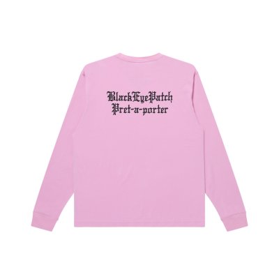画像2: BLACK EYE PATCH (3 LETTER OE L/S TEE) PINK