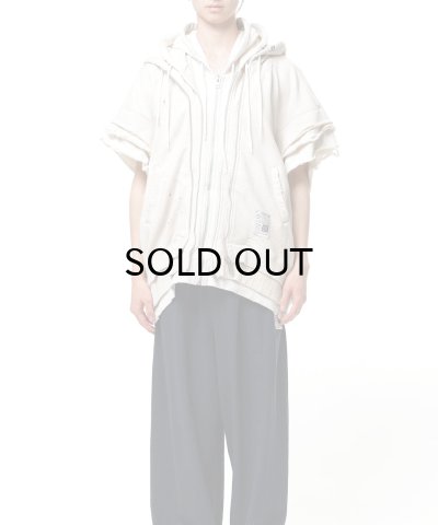 画像1: Maison MIHARA YASUHIRO (Triple Layered Zip-up Sweat Vest) WHITE