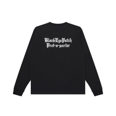 画像2: BLACK EYE PATCH (3 LETTER OE L/S TEE) BLACK