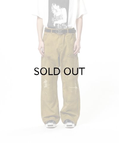画像1: KAMIYA (BORO Duck Painter Pants) YELLOW