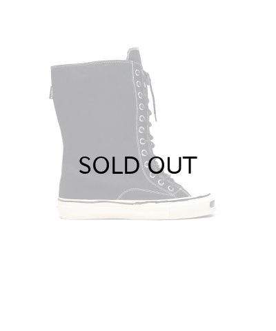 画像2: KAMIYA ("Joey" Vulcanize Aged Sole Extra High-top Sneaker) BLACK