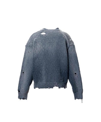 画像2: Maison MIHARA YASUHIRO (Sun Faded Like Knit Cardigan) BLACK