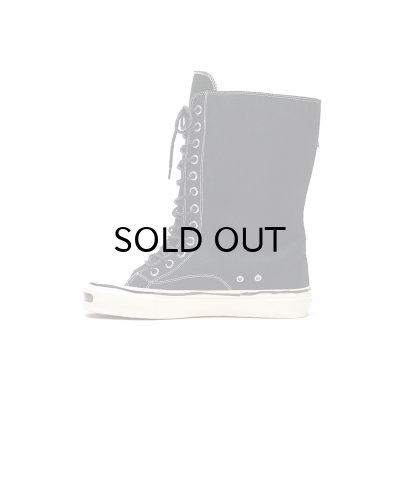 画像3: KAMIYA ("Joey" Vulcanize Aged Sole Extra High-top Sneaker) BLACK