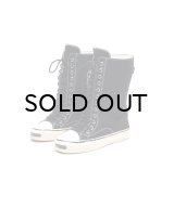 KAMIYA ("Joey" Vulcanize Aged Sole Extra High-top Sneaker) BLACK
