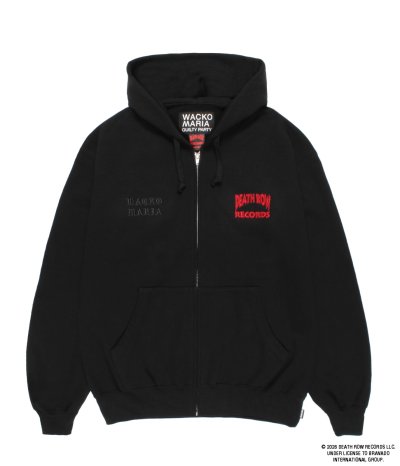 画像1: WACKO MARIA (DEATH ROW RECORD HEAVY WEIGHT FULL ZIP HOODED SWEAT SHIRT) BLACK