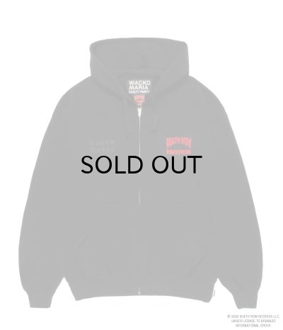 画像1: WACKO MARIA (DEATH ROW RECORD HEAVY WEIGHT FULL ZIP HOODED SWEAT SHIRT) BLACK