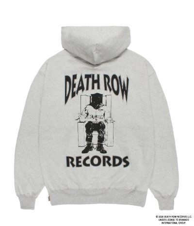 画像2: WACKO MARIA (DEATH ROW RECORD HEAVY WEIGHT FULL ZIP HOODED SWEAT SHIRT) GRAY