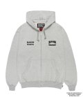 WACKO MARIA (DEATH ROW RECORD HEAVY WEIGHT FULL ZIP HOODED SWEAT SHIRT) GRAY