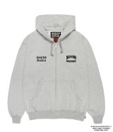 WACKO MARIA (DEATH ROW RECORD HEAVY WEIGHT FULL ZIP HOODED SWEAT SHIRT) GRAY