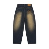 BLACK EYE PATCH (B EMBLEM BAGGY JEANS) DARK INDIGO