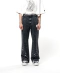 Maison MIHARA YASUHIRO (Distressed Cotton Linen Pants) BLACK