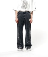 Maison MIHARA YASUHIRO (Distressed Cotton Linen Pants) BLACK