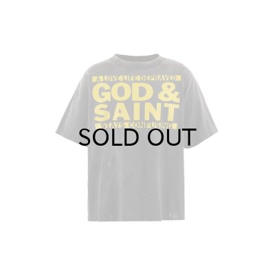 画像1: SAINT Mxxxxxx (SS T-SHIRT_GOD SAINT) BLACK