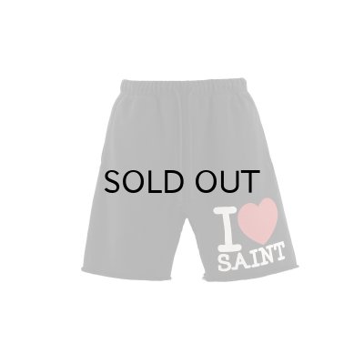 画像1: SAINT Mxxxxxx (SWEAT SHORTS_I LOVE SAINT) BLACK