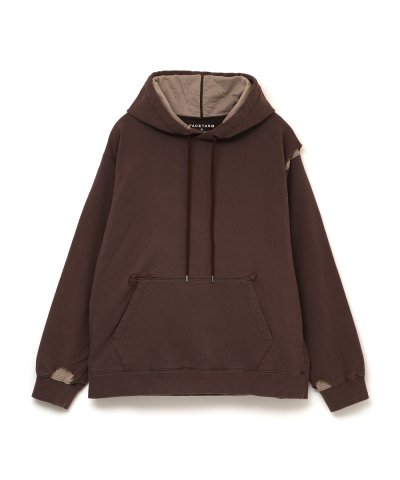 画像1: FACETASM (DAMAGED HOODIE) BROWN