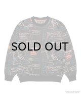 WACKO MARIA (JEAN-MICHEL BASQUIAT CREW NECK SWEATER TYPE-1) ONE
