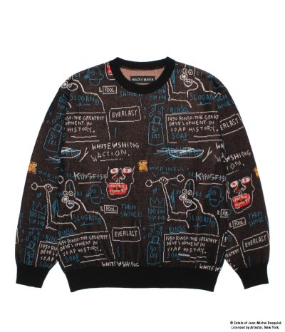 画像1: WACKO MARIA (JEAN-MICHEL BASQUIAT CREW NECK SWEATER TYPE-1) ONE