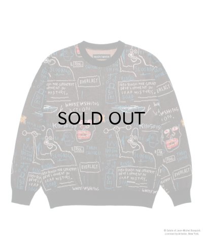 画像1: WACKO MARIA (JEAN-MICHEL BASQUIAT CREW NECK SWEATER TYPE-1) ONE