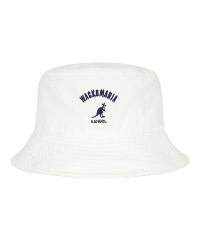 画像1: WACKO MARIA (KANGOL WASHED BUCKET) WHITE