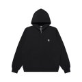 BLACK EYE PATCH (SMALL OG THERMAL ZIP HOODIE) BLACK