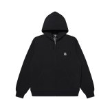 BLACK EYE PATCH (SMALL OG THERMAL ZIP HOODIE) BLACK