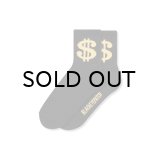 BLACK EYE PATCH (DOLLAR SIGN SOCKS) BLACK-YELLOW