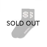 BLACK EYE PATCH (DOLLAR SIGN SOCKS) BLACK-GRAY